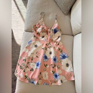 Floral Pink and Blue Dress